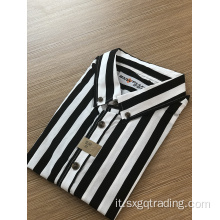 Camicia per bambini a manica corta a righe tinto in filo moda